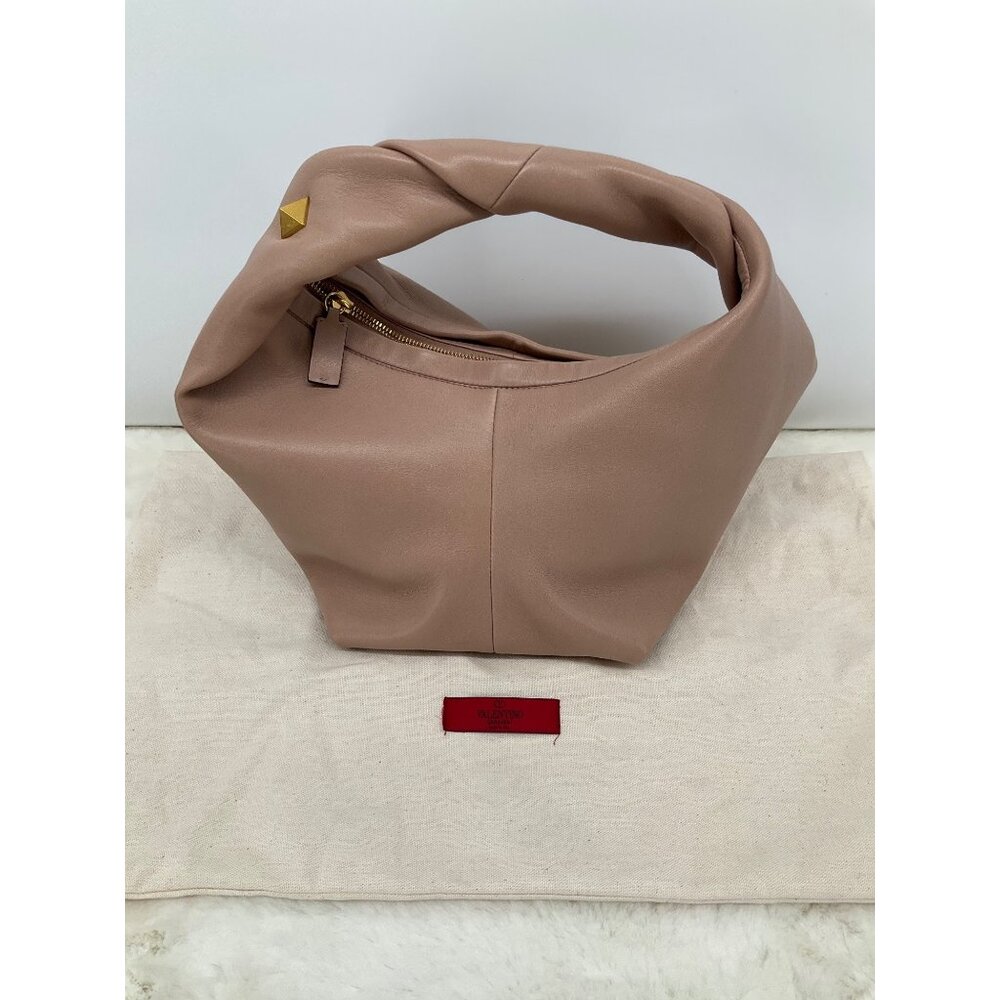 Valentino Garavani Roman Stud Medium Lambskin Leather Hobo Bag - Picture 3 of 16